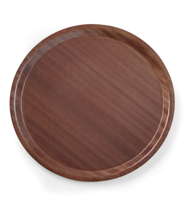 Plateau Acajou 38 cm Rond Woodform antidérapante