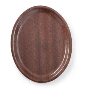 Plateau Acajou Ovale 20x26,5cm Woodform antidérapan