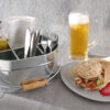 Plateau de service gris ovale 265x195 mm – Image 3