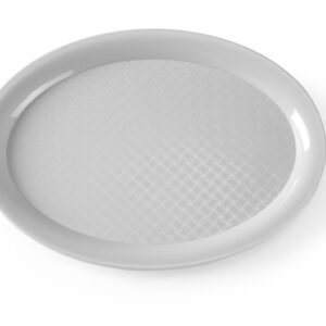 Plateau de service noir ovale 265x195 mm