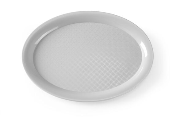 Plateau de service noir ovale 265x195 mm