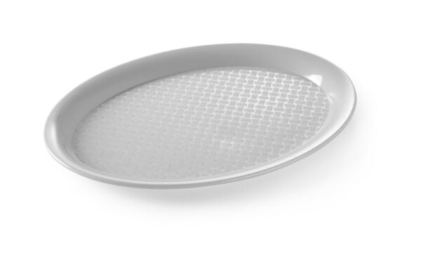 Plateau de service noir ovale 265x195 mm – Image 2