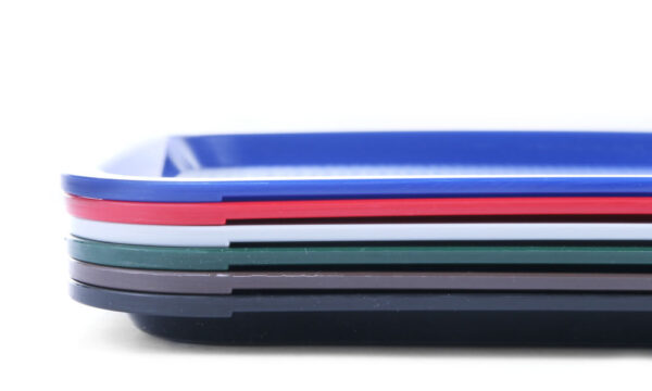 Plateau fast food moyen polypropylène bleu 31x43,5 cm – Image 2