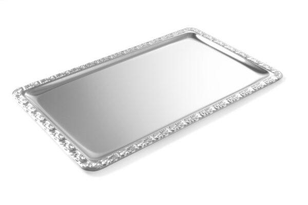 Plateau GN 1/1 avec bordure décorative inox 18/0