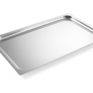 Plateau inox GN 1/1 mirroir avec bordure mat
