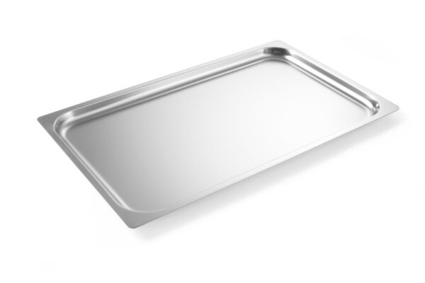 Plateau inox GN 1/1 mirroir avec bordure mat