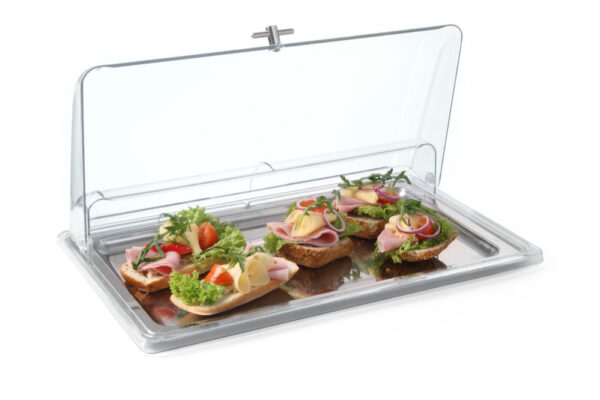 Plateau inox GN 1/1 mirroir avec bordure mat – Image 2