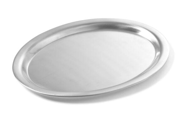 Plateau ovale inox 285x220 mm finition satinée – Image 4