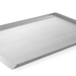 Plateau perforé 600x400 mm aluminium avec 3 bords
