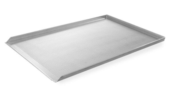 Plateau perforé 600x400 mm aluminium avec 3 bords