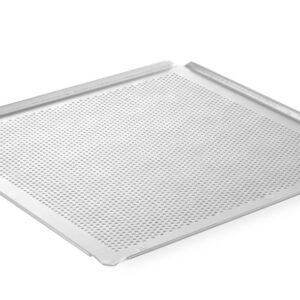 Plateau perforé GN 2/3 10 mm aluminium avec 4 bords