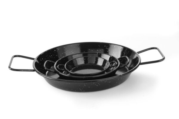 Poêle à paëlla 240 mm tole d´acier émaillé