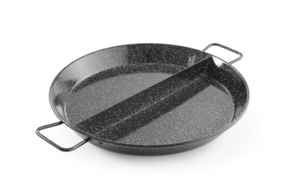 Poêles à paëlla 2 compartiments 430x47 mm