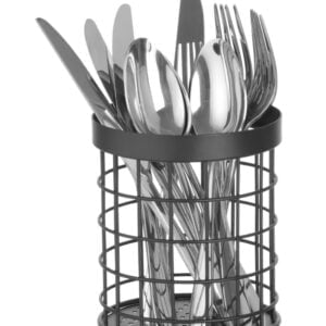 Porte-couverts noir inox 120x150 mm