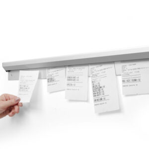 Porte-fiches 455 mm aluminium satiné