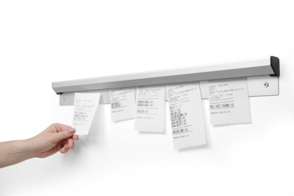 Porte-fiches 455 mm aluminium satiné