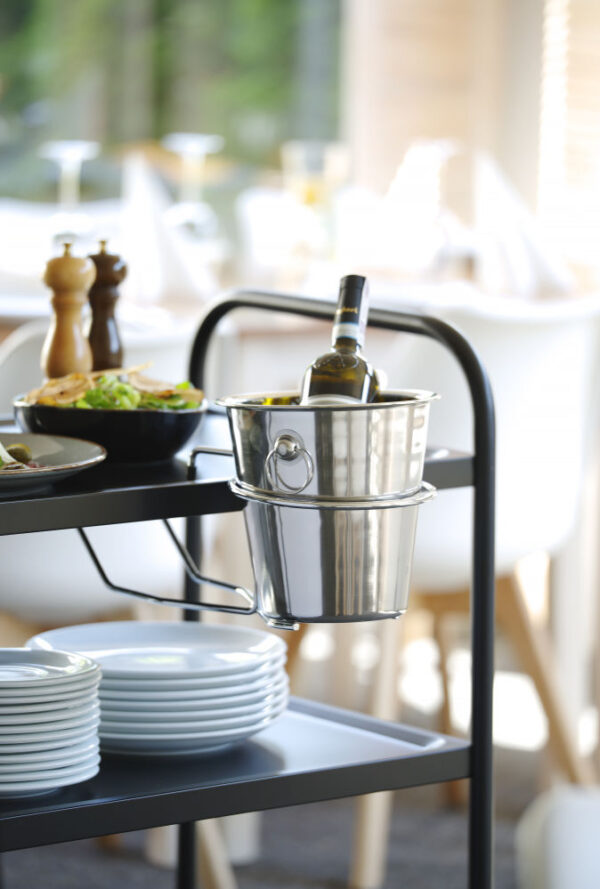 Porte-seau de table chromé – Image 3