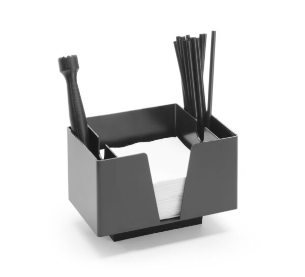 Porte-serviettes avec 3 compartiments PS noir – Image 2