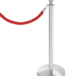Poteau d'accueil chromé poteau + socle