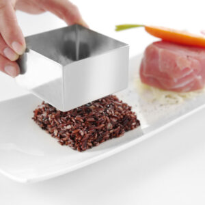 Poussoir inox carré 80 mm