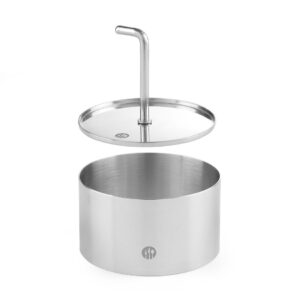 Poussoir inox rond 80 mm