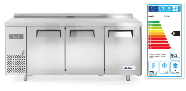 Réfrigérateur comptoir 3portes Kitchen Line 390L – Image 4