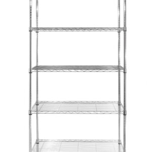Rayonnage 5 étages chromé 455x910x1830 mm