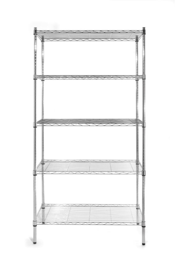 Rayonnage 5 étages chromé 455x910x1830 mm
