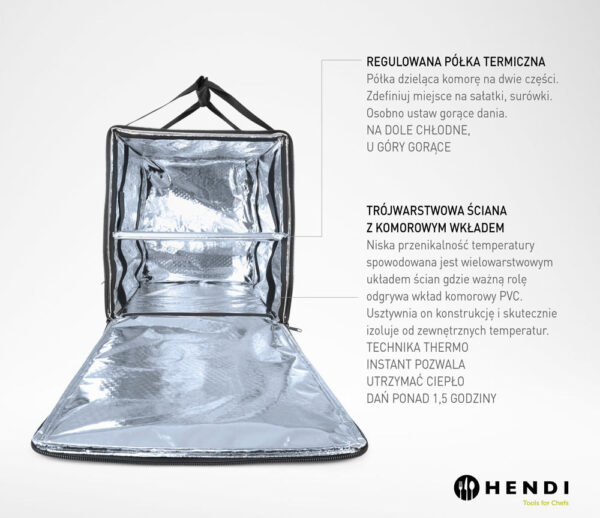 Sac à dos isotherme transport alimentaire 410x410x490 mm – Image 3