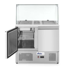 Saladette 2 portes vitrine en verre 300L