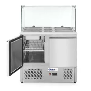 Saladette 2 portes vitrine en verre 300L