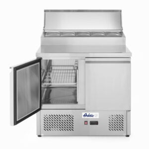 Saladette 2 portes vitrine GN surélveée 300L