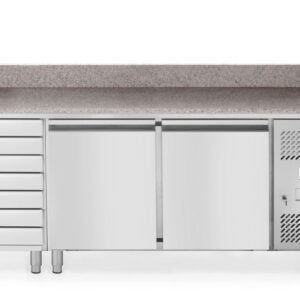 Saladette pizza 2 portes et 7 tiroirs 485L