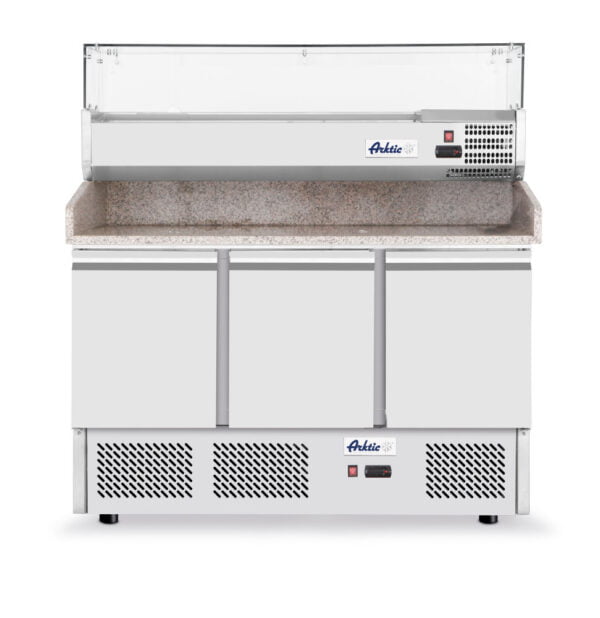 Saladette pizza 3 prts 2/10 gr 1400x700x1445 mm 230V 270+170W