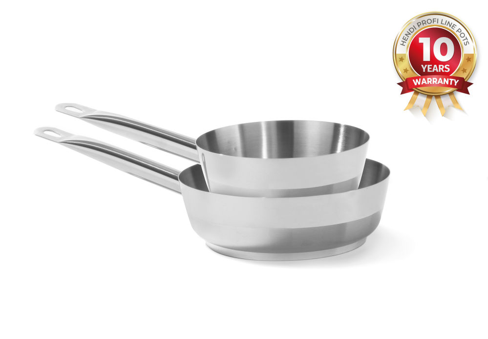 Sauteuse inox conique 16x6 cm 0,9 ltr fond sandwich