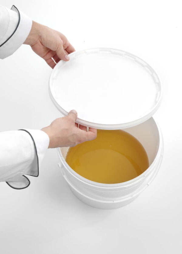Seau avec couvercle 11,5 l blanc PP 300x230 mm – Image 3