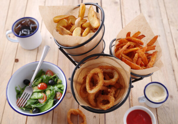 Support pour 3 cornet de frites noir – Image 2