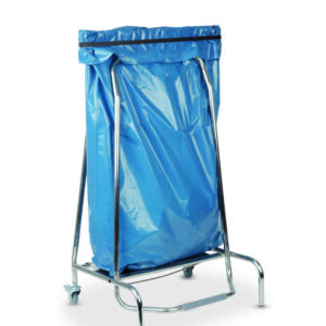 Support à sac poubelle 2 roulettes 420x580x960 mm