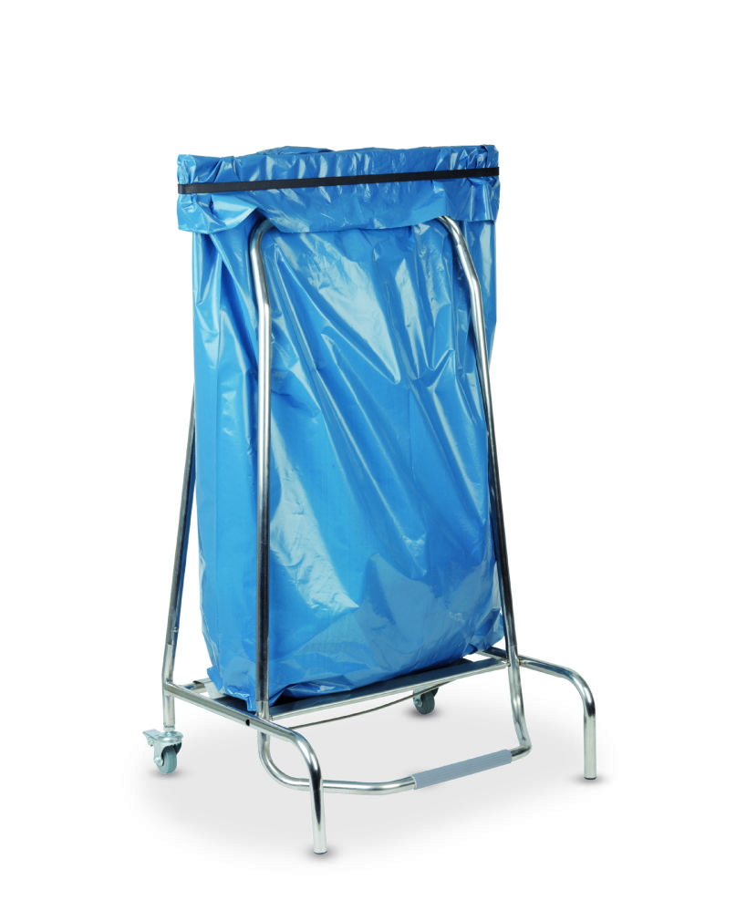 Support à sac poubelle 2 roulettes 420x580x960 mm