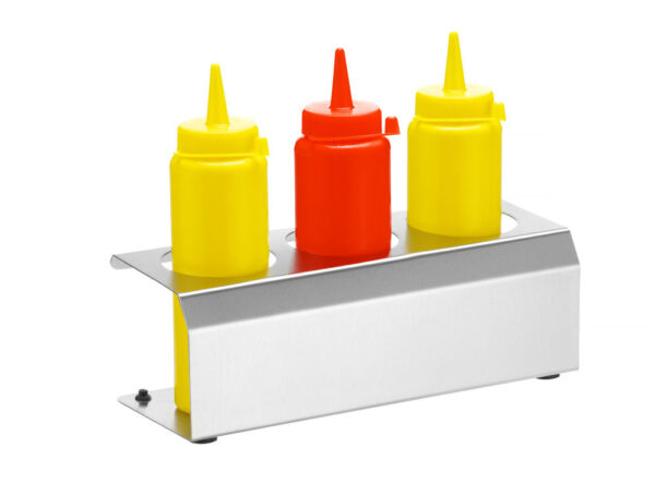 Support sauces inox pour 3x flacon distribut.35 cl – Image 3