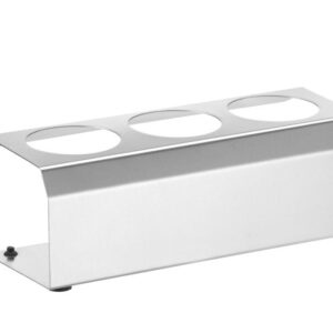 Support sauces inox pour 3x flacon distribut.70 cl