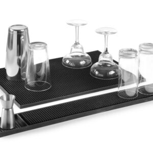 Tapis de bar 455x305x10 mm caoutchouc noir