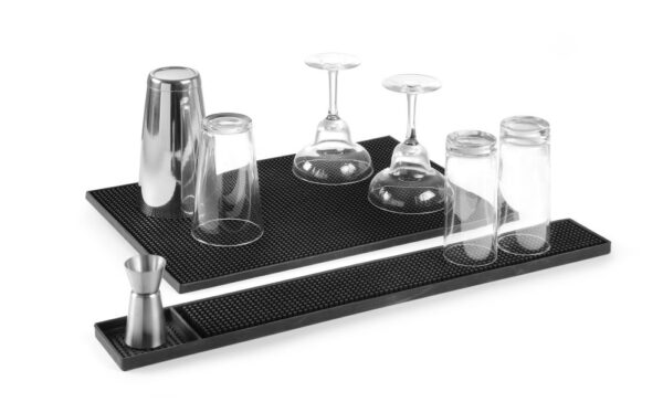 Tapis de bar 455x305x10 mm caoutchouc noir