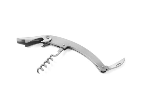 Tire-bouchon limonadier inox courbé