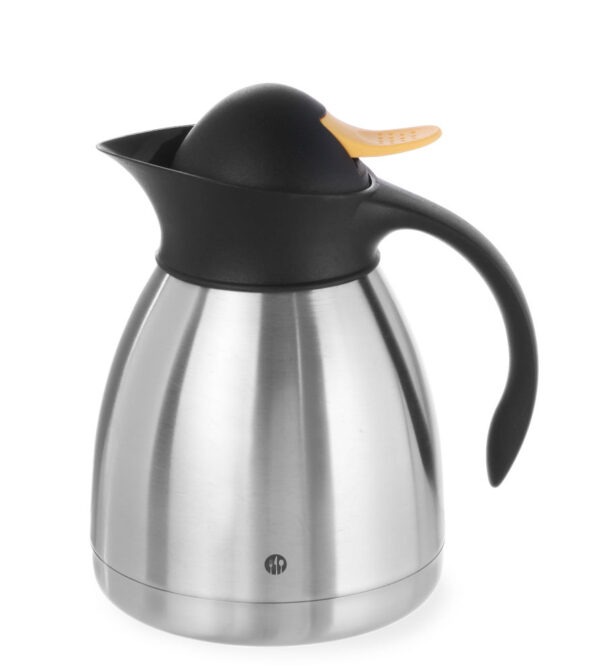 Verseuse isotherme 1 l inox PP noir/jaune – Image 3