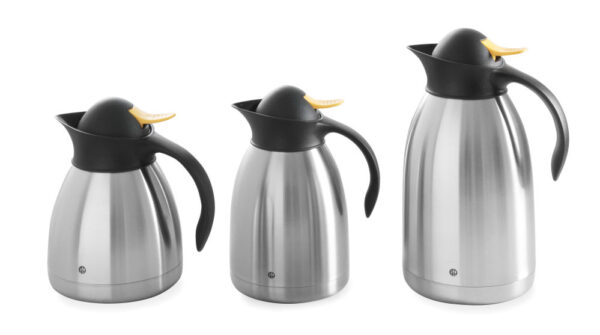 Verseuse isotherme 2 l inox PP noir jaune
