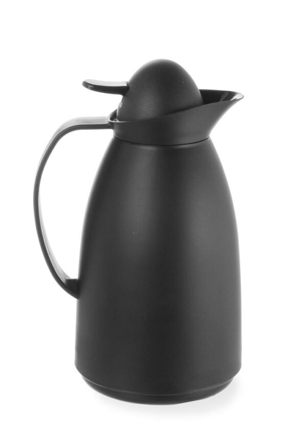 Verseuse isotherme noir 1 l bouteille intérieure en verre