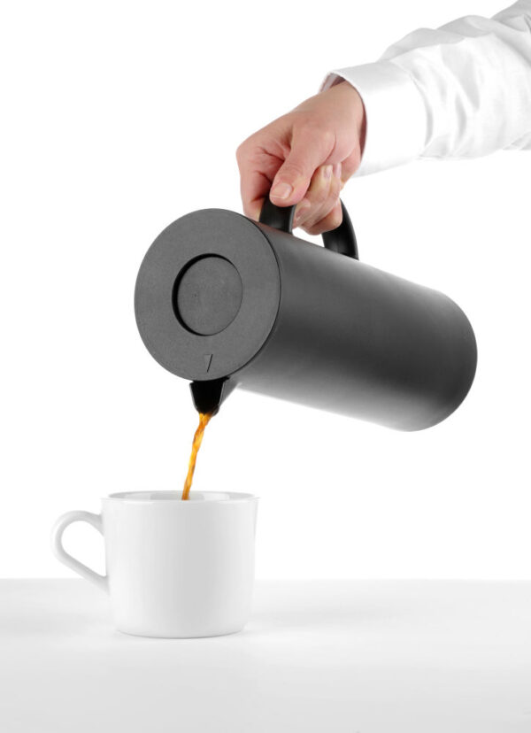Verseuse isotherme noir 1 l PP bouton poussoir – Image 2