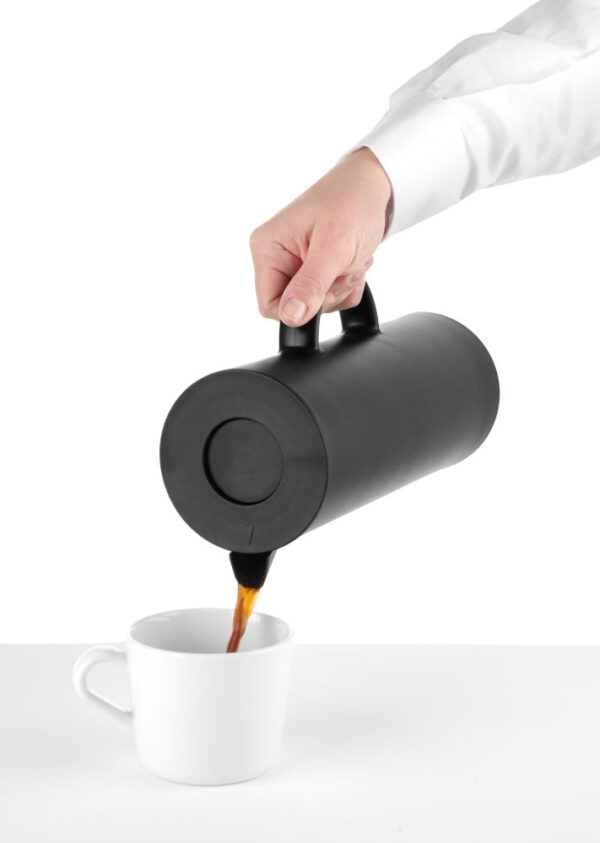Verseuse isotherme noir 1 l PP bouton poussoir – Image 3