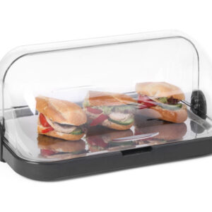 Vitrine à couvercle coulissant avec plateau inox seul